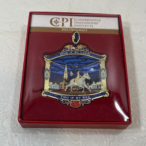 Conservative Partnership Institute CPI 2023 Christmas Ornament NEW in Box 3" - Picture 3 of 9
